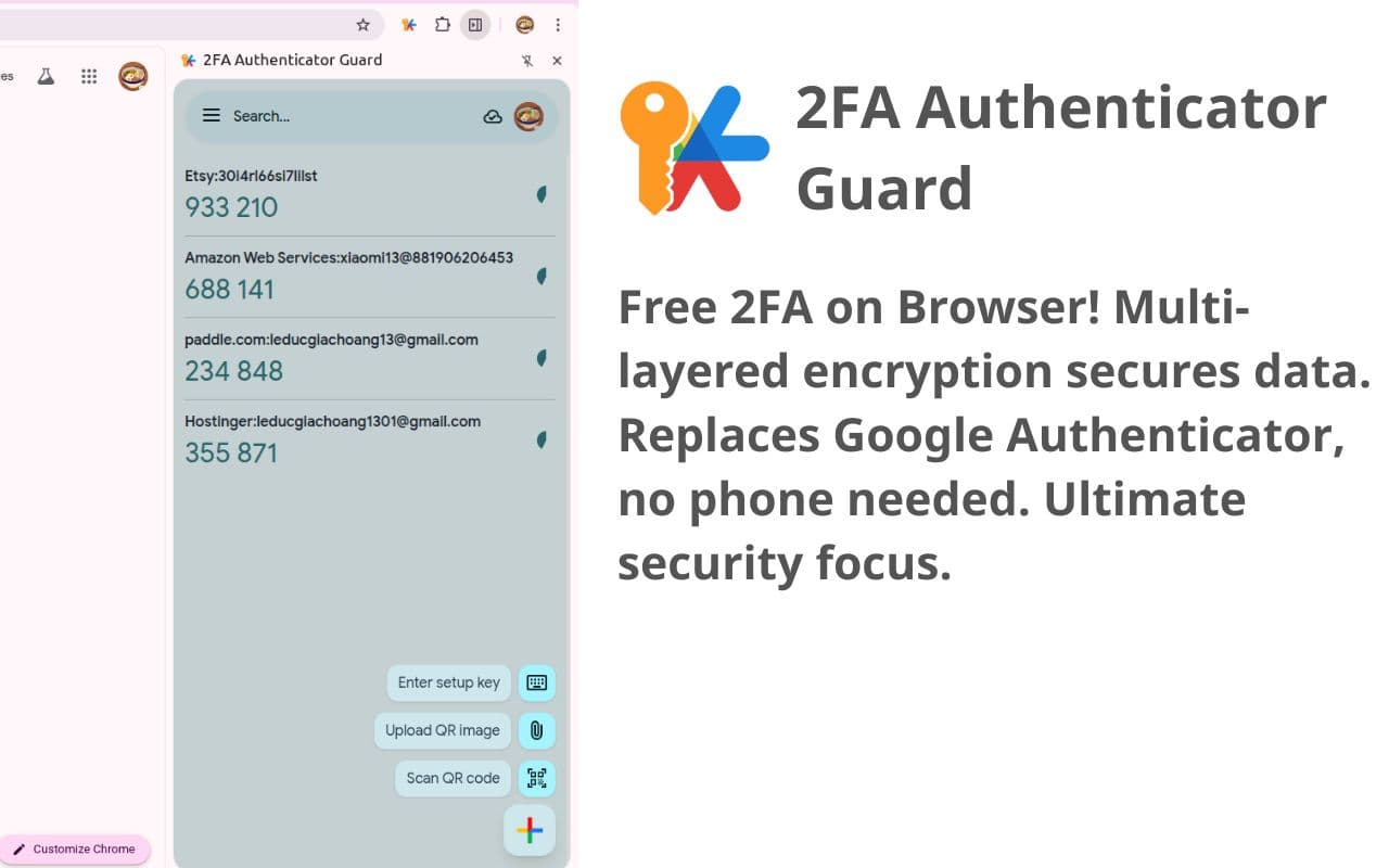 2FA Authenticator Guard screenshot